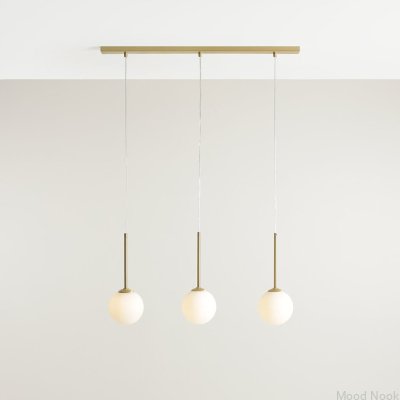 Lampa wisząca Bosso 3 Mosiężna