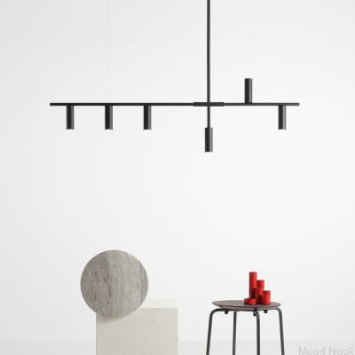 Lampa wisząca Trevo 6 Metalowa Czarna