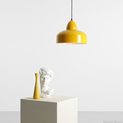 Lampa wisząca Como Metalowa Musztardowa