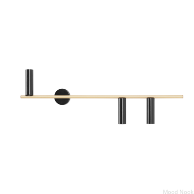 Настенный светильник Trevo 3 Brass с черным (справа)