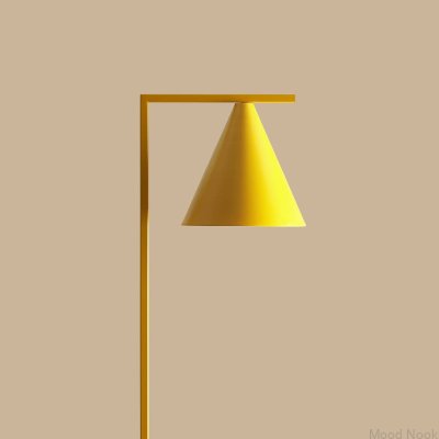 Lampa stojąca Form Metalowa Musztardowa