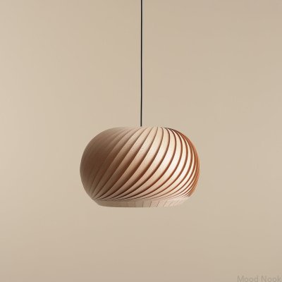 Lampa wisząca Nature Dark M Drewniana Bukowa