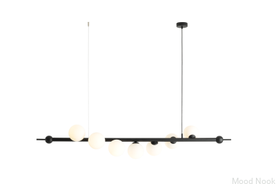 Lampa wisząca Wave 7 Metalowa Czarna