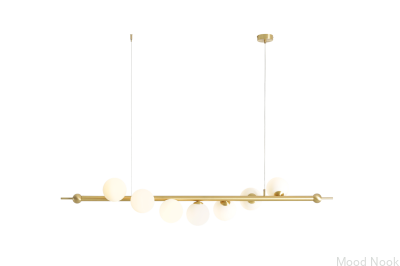 Lampa wisząca Wave 7 Mosiężna