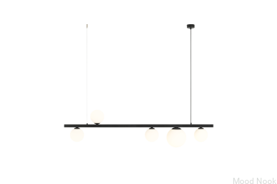 Lampa wisząca Garda 5 Metalowa Czarna
