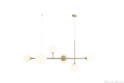 Lámpara colgante Dione 6 de metal beige