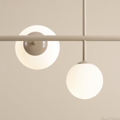 Lampa wisząca Dione 6 Metalowa Beżowa