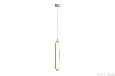 Lampa wisząca Riva 2 Metalowa Beżowa