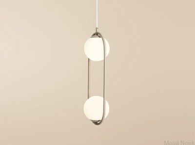 Lampa wisząca Riva 2 Metalowa Beżowa