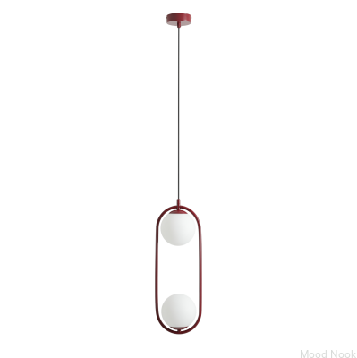 Lampa wisząca Riva 2 Metalowa Bordowa