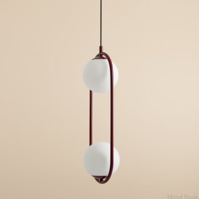 Lampa wisząca Riva 2 Metalowa Bordowa
