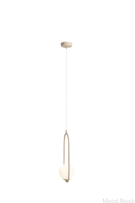 Lámpara colgante Riva de metal beige