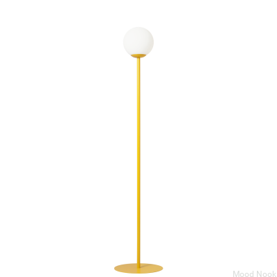 Lampa stojąca Pinne Metalowa Musztardowa
