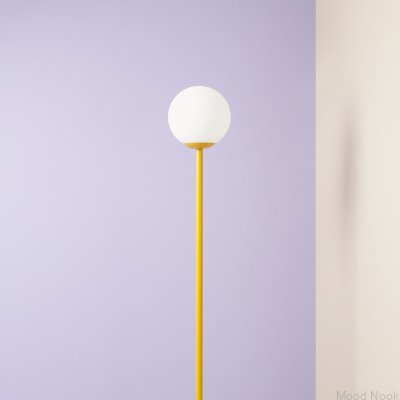Lampa stojąca Pinne Metalowa Musztardowa