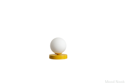 Настольная лампа Ball S металлическая горчичная