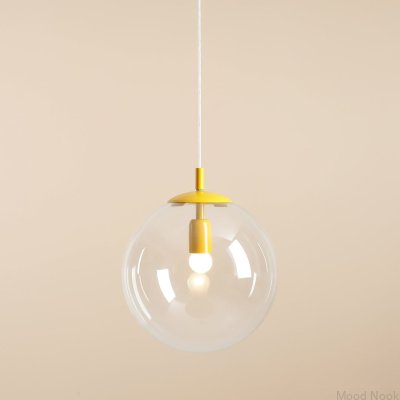 Lampa wisząca Globe Metalowa Musztardowa