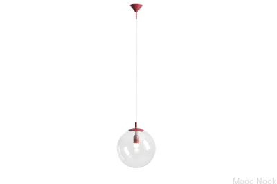 Lampa wisząca Globe Metalowa Bordowa