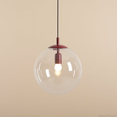 Lampa wisząca Globe Metalowa Bordowa