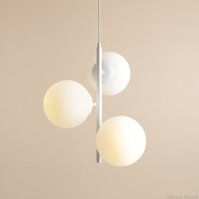 Lampa wisząca Fin 3 M Metalowa Biała