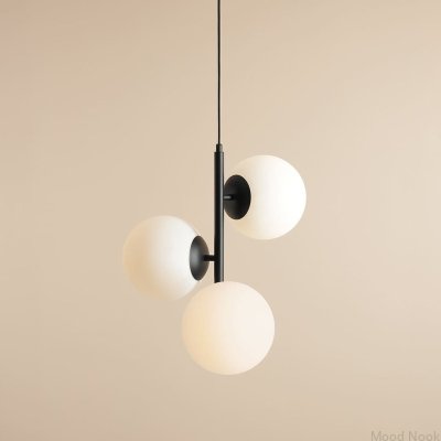 Lampa wisząca Fin 3 M Metalowa Czarna