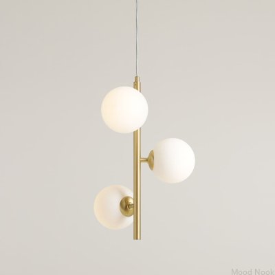 Lampa wisząca Fin 3 S Mosiężna