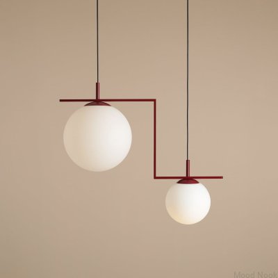 Подвесной светильник Zac 2 Metal Burgundy