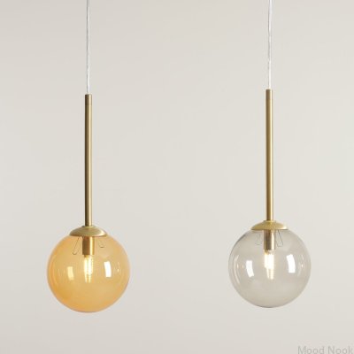 Lampa wisząca Bosso 3 Multicolour Mosiężna