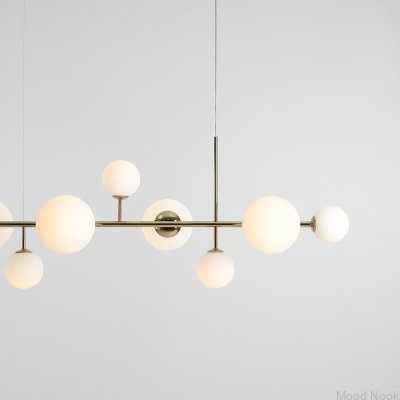 Lampa wisząca Dione 9 Metalowy Złoty