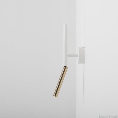 Kinkiet Stick White Metalowy Złoty
