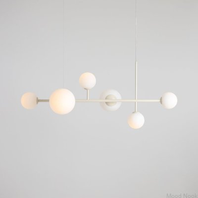 Lampa wisząca Dione 6 Metalowa Kremowa