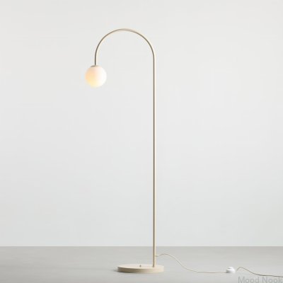 Lampa podłogowa Una Metalowa Kremowa