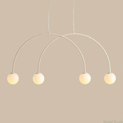 Lampa wisząca Una 4 S Metalowa Kremowa