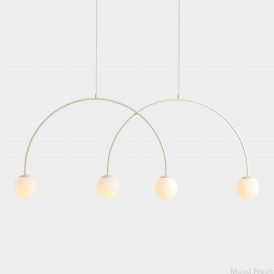 Lampa wisząca Una 4 L Metalowa Kremowa