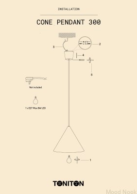 Lampa wisząca Cone Pendant 300 Black