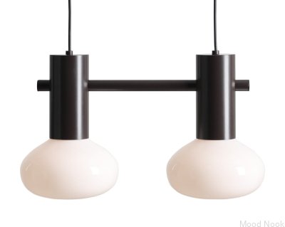 Lampe suspendue Flo 2 S en métal noir