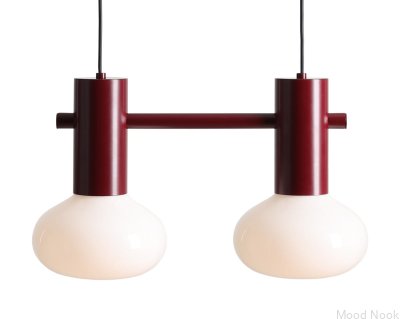 Lampe suspendue Flo 2 S en métal rouge