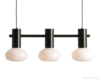 Lampe suspendue Flo 3 S en métal vert