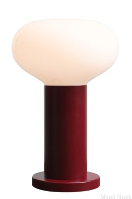 Lampe de bureau Flo S en métal rouge