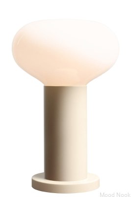 Lampe de bureau Flo S en métal crème