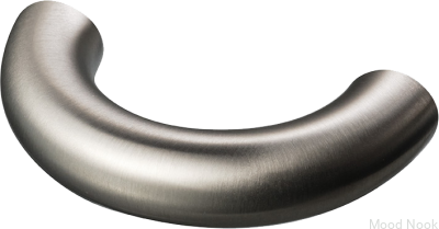 Arch 052 41 avlångt möbelhandtag, mässing, borstad nickel