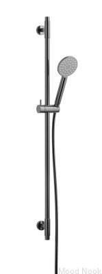 Barra de ducha con soporte de pared regulable ARM100 Latón Negro Cromo