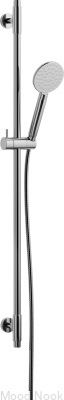 Barra de ducha con soporte de pared regulable ARM100 Latón Plata Cromo