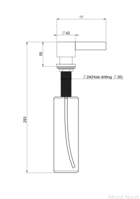 Dispensador de jabón ARM228 de latón cromado negro cepillado