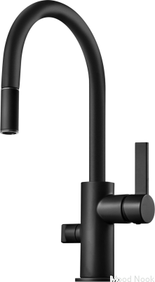 Grifo de cocina con caño extraíble y válvula para lavavajillas ARM385 Latón Negro Mate