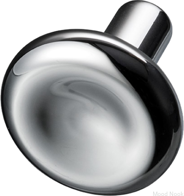 Pomo para mueble Bean 30, latón, plata, cromo