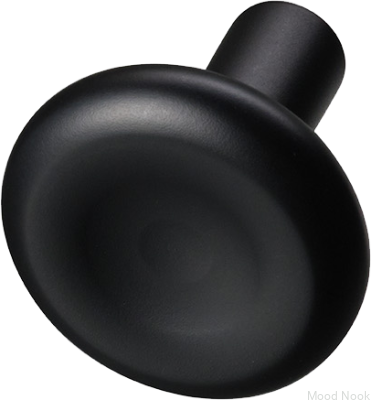 Pomo para mueble Bean 30, latón, negro mate