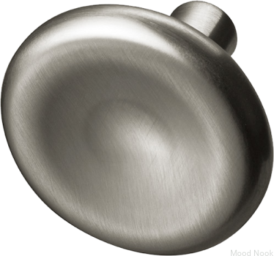 Bean 37 Möbelknopp, Mässing, Borstad Nickel
