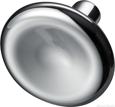 Bean 37 möbelknopp, mässing, silver, krom