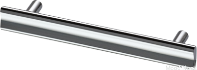 Bean 128 avlångt möbelhandtag, mässing, silver, krom