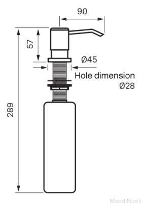 Dispensador de jabón BI228 Latón Miel Oro Cepillado